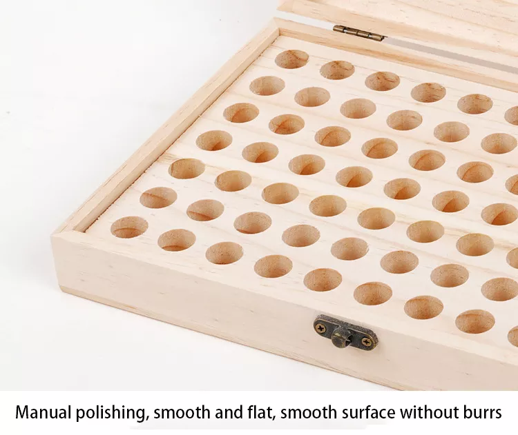 cnc drilling holes for essential oil bottles - wooden oil box production