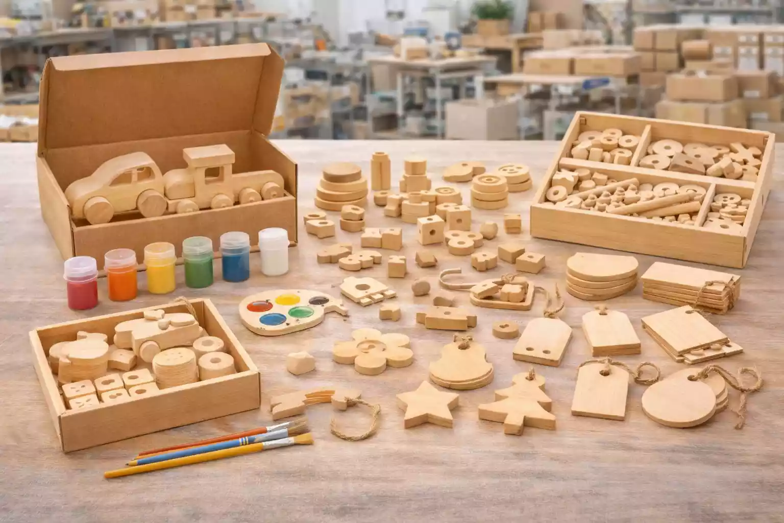 wooden craft kits and DIY products for craft distributors and retailers