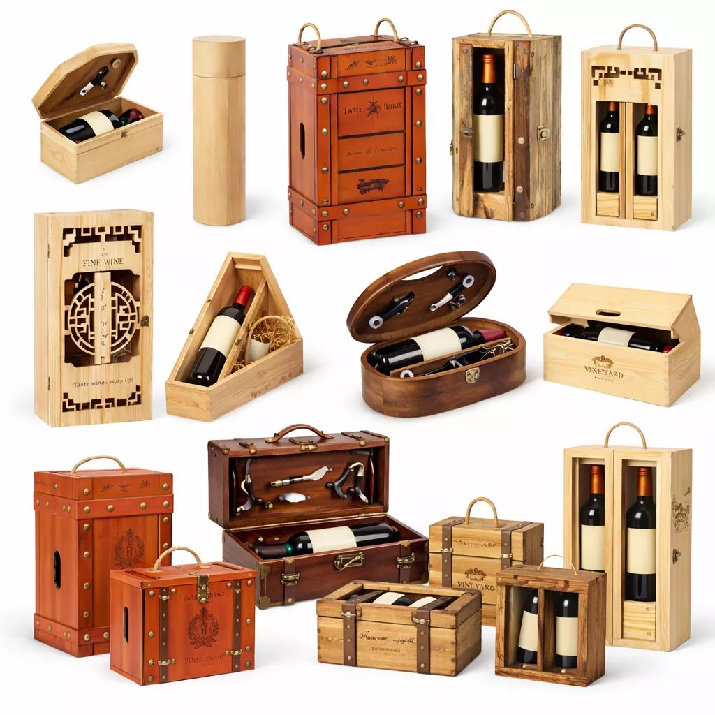 Custom wooden wine box wholesale