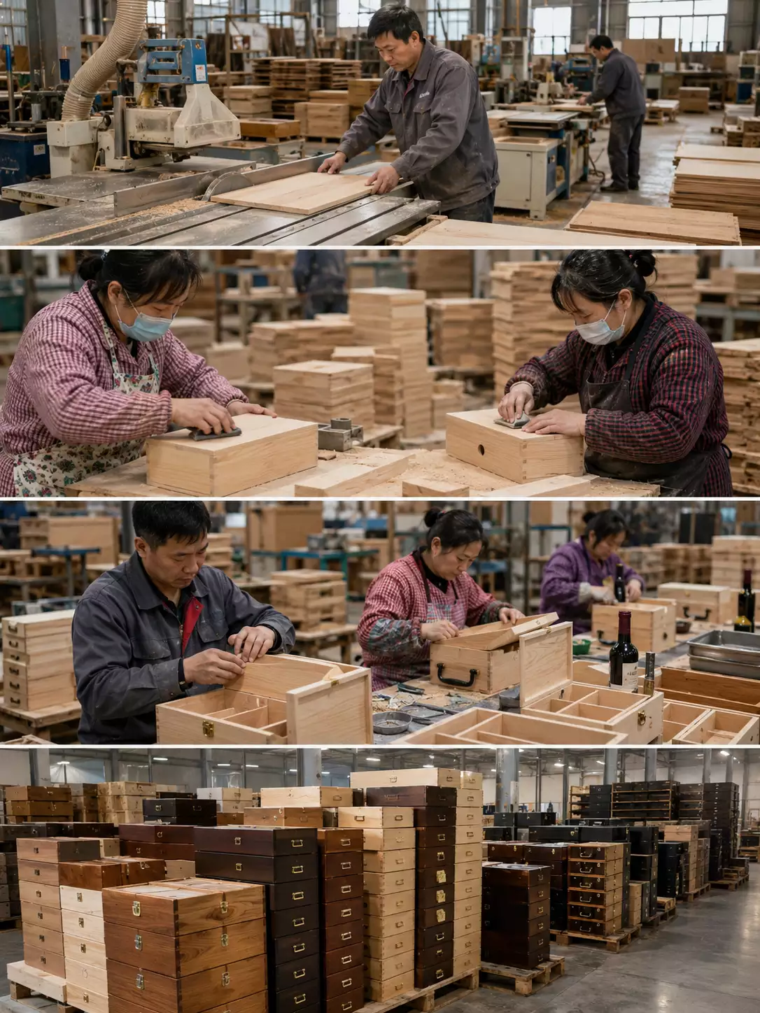custom wooden wine box production