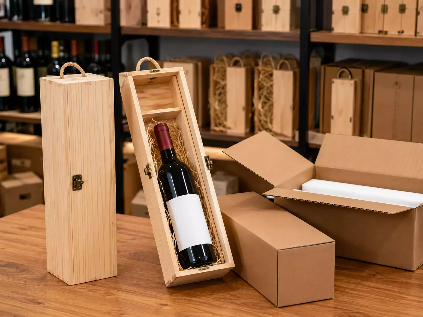 retail ready wooden wine boxes for e-commerce sellers