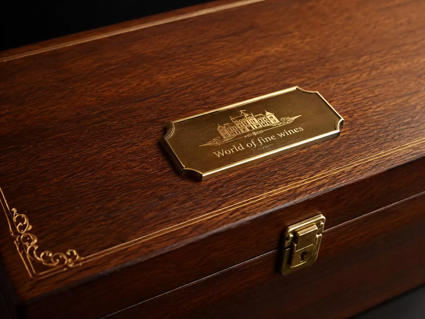 wooden wine box hot stamping