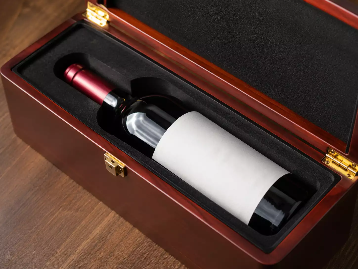 wooden wine box insert fitting