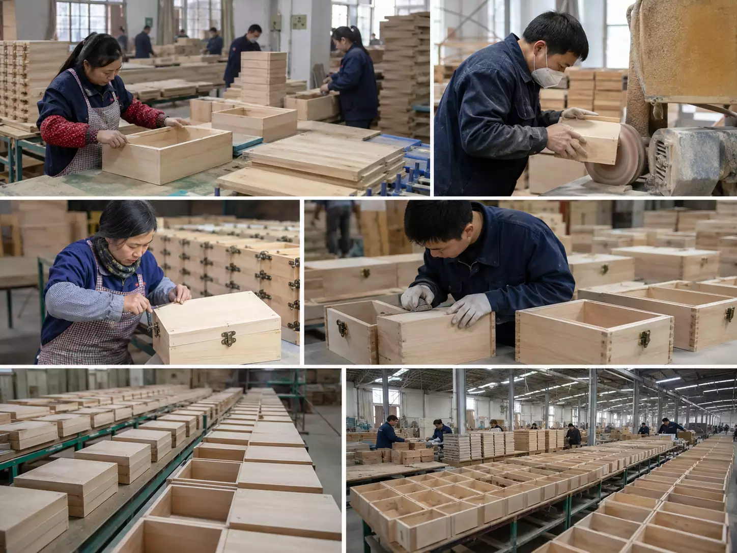 wooden wine box factory and production workshop