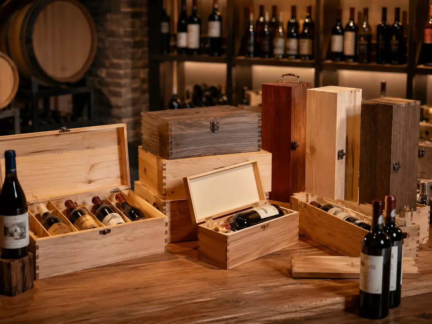 custom wooden wine boxes for wineries and wine brands