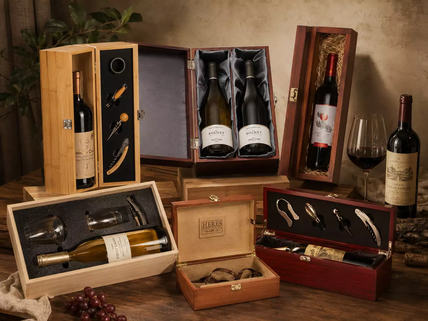 foam or velvet insert wine packs