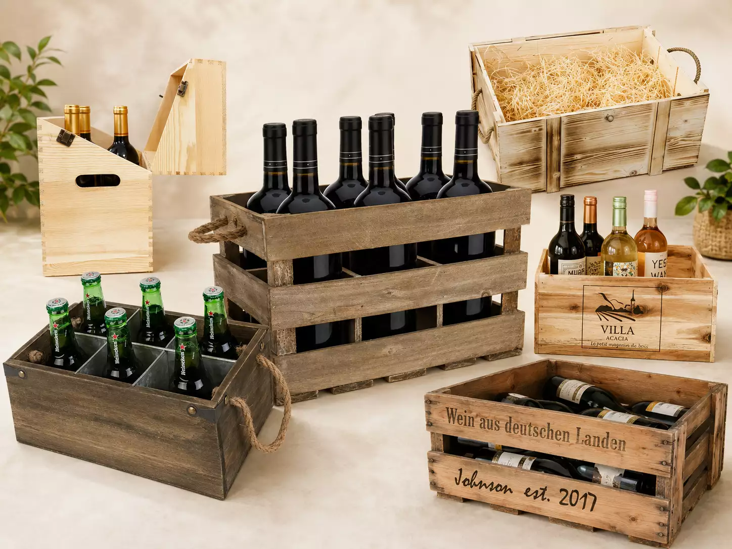 wooden wine crates