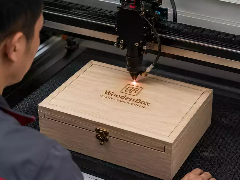 custom logo wooden box manufacturing workshop