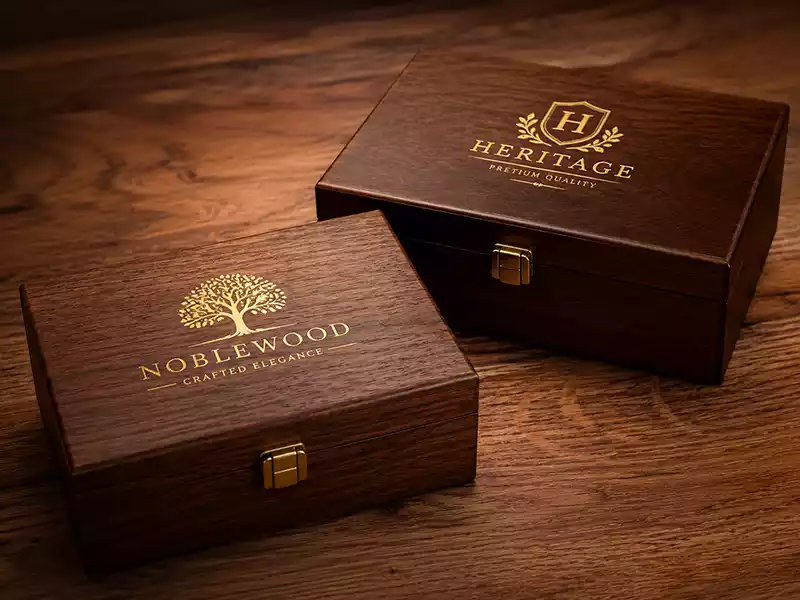 hot stamped wooden boxes