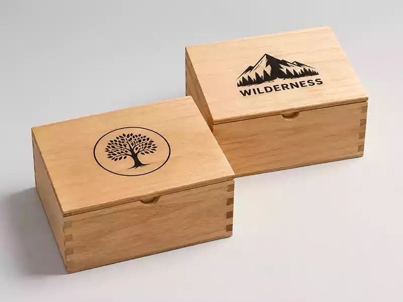 screen printed wooden boxes