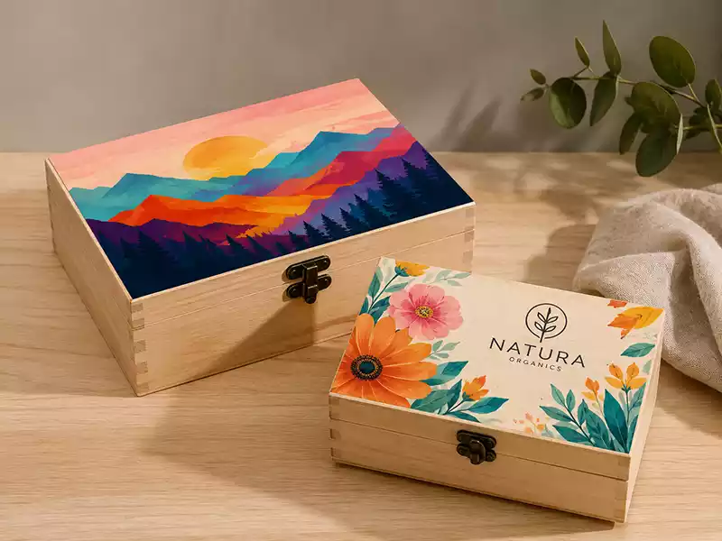 UV printed wooden boxes