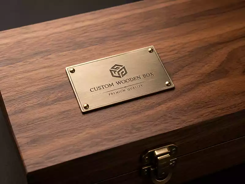 wooden box hot stamping logo