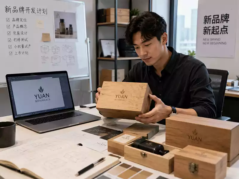 wooden boxes with logo for startup brands